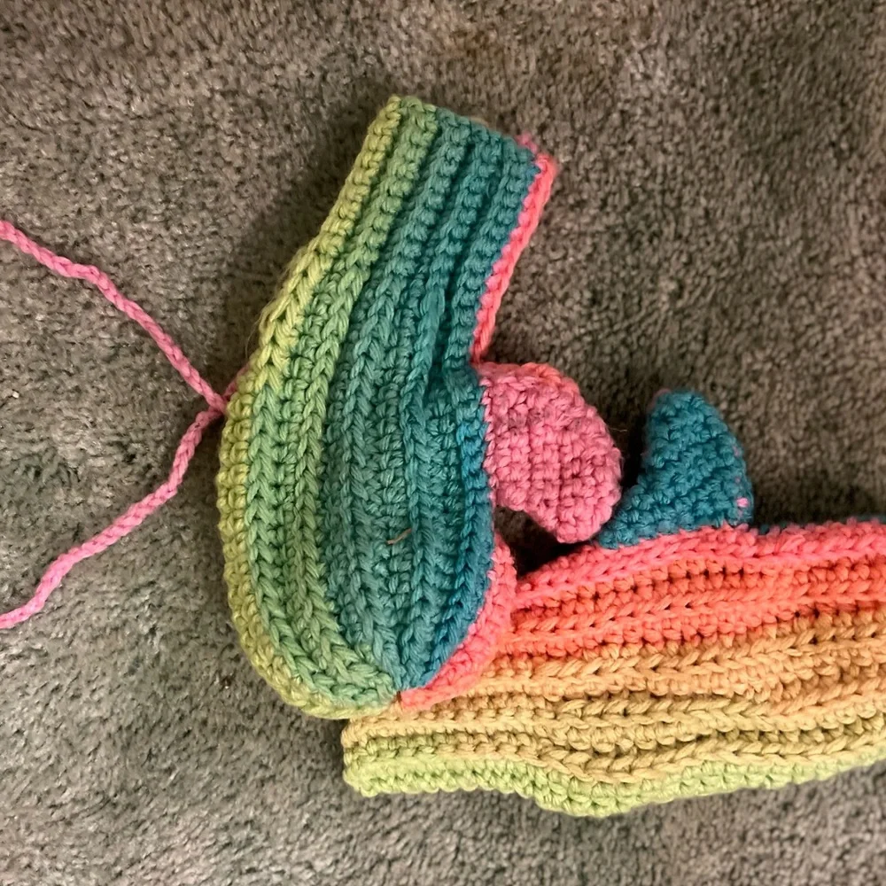 Handmade Rainbow Crochet Kids Mittens 🌈🧤